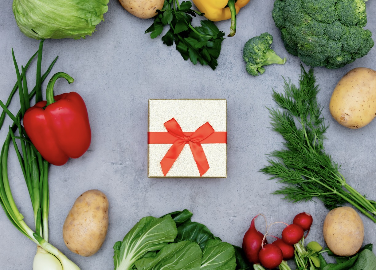 vegan groente fruit cadeau